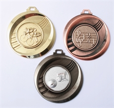 Medalj av metall 50mm, med idrottsmotiv