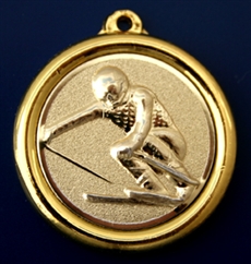 Medalj skidor alpin. 32mm
