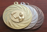 Medalj av metall i storlek 50 mm. Finns i 50 olika idrottsmotiv